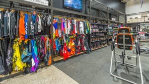 Wall display system for sporting goods